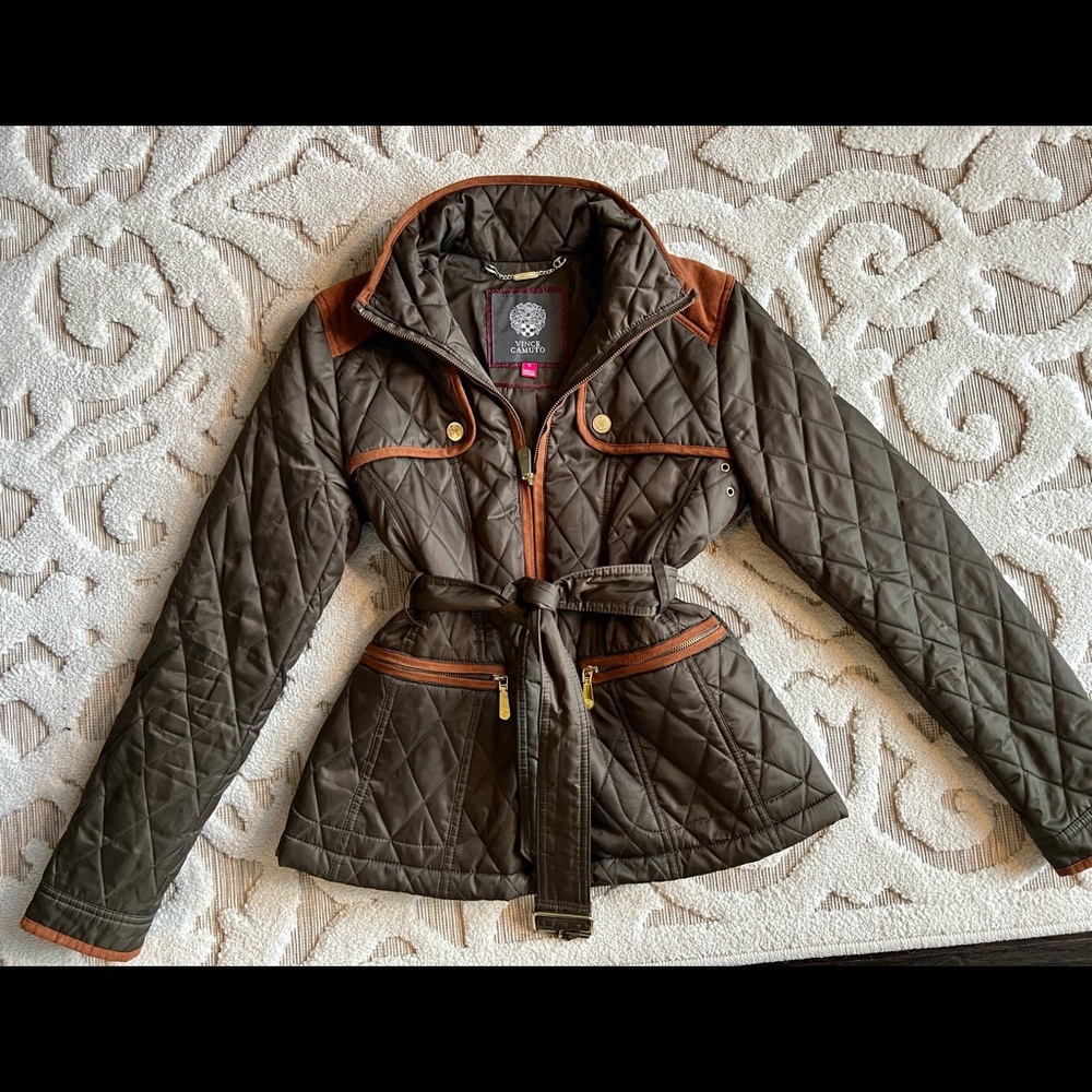 Vince Camuto Olive Green Quilted Jacket